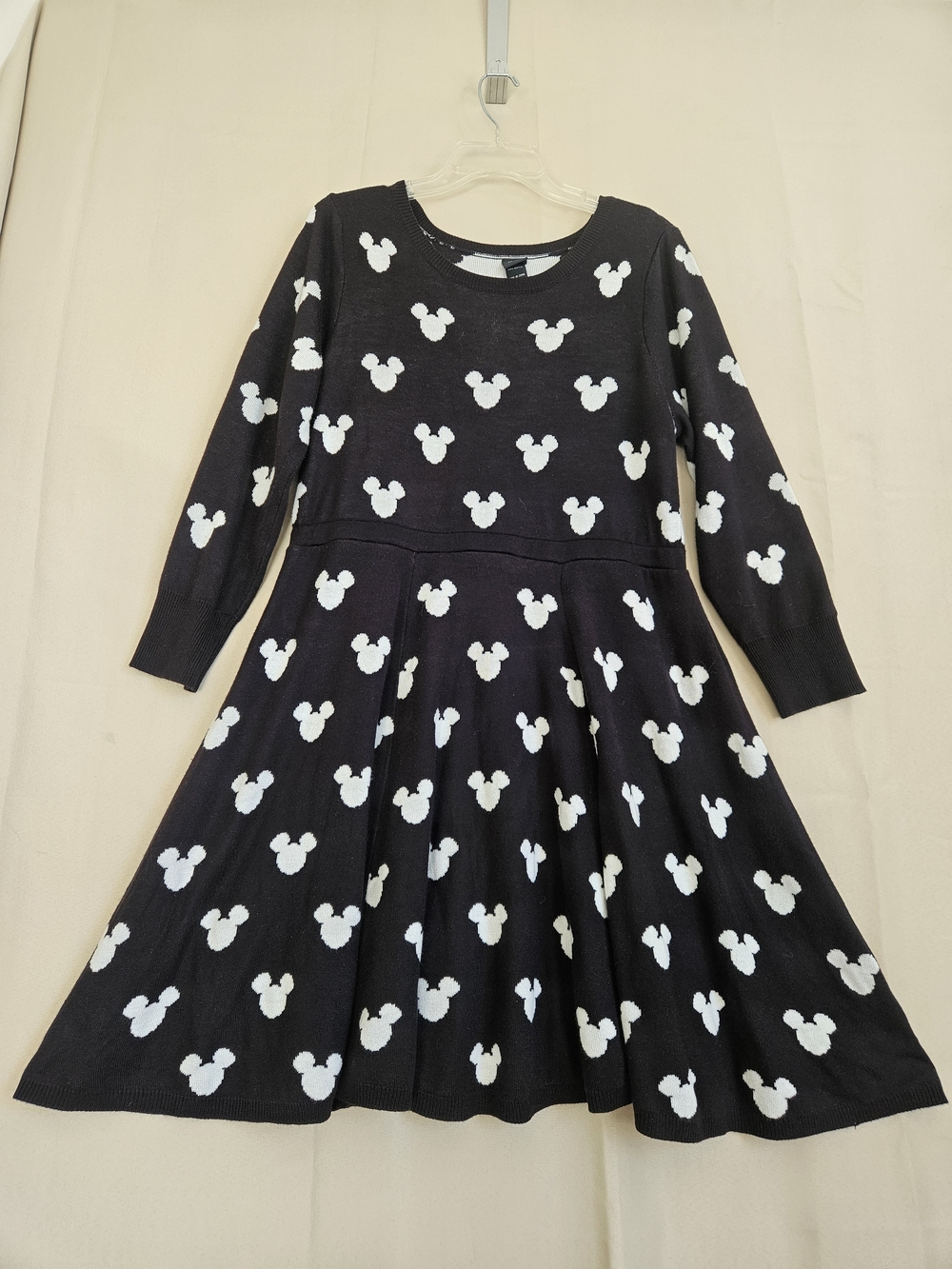 Disney Mickey Mouse Ears Black & White Sweater Dress Size 1X